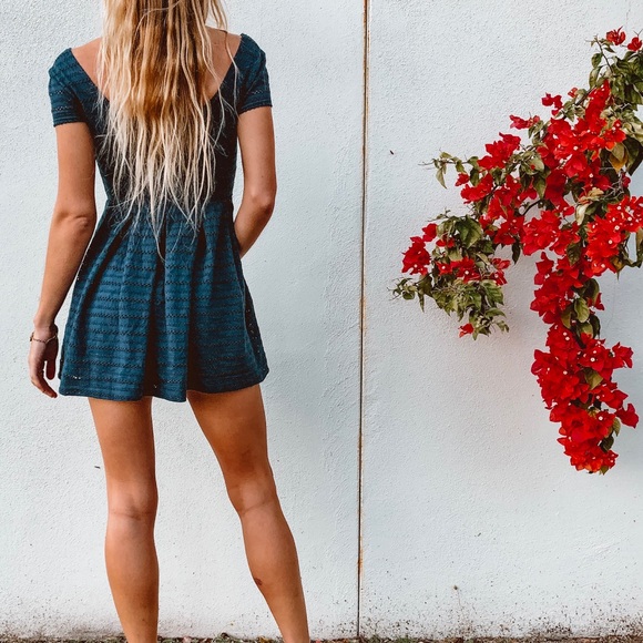 Dark Blue Sun Dress - Picture 3 of 3